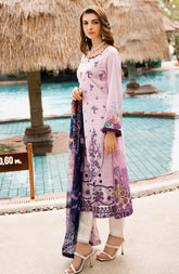 Y-1101 | 3Pc Unstitched Suit Embroidered Lawn Vol-11 Riwayat By Ramsha